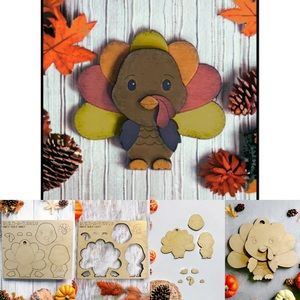 Keepsake Thanksgiving Turkey DIY Holiday Decoration Ornament Kids Craft